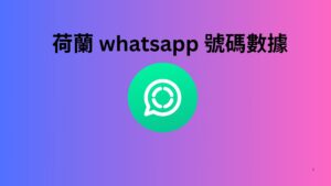 荷蘭 whatsapp 號碼數據 